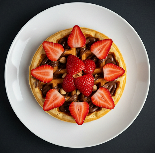 Strawberry & Nutella Waffle 