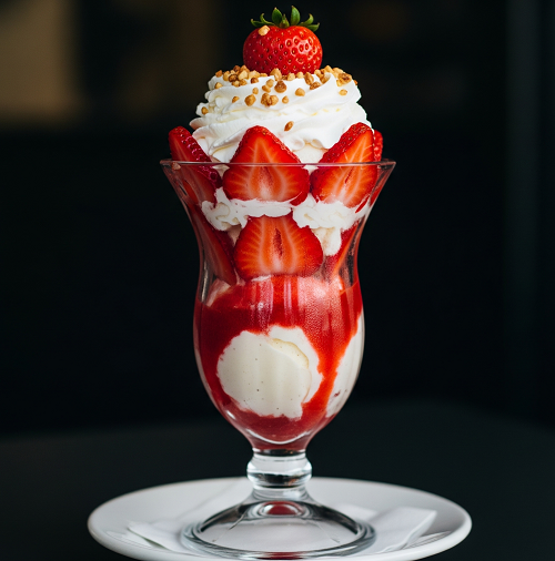 Strawberry & White Chocolate Sundae 