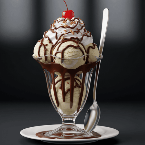 Rasberry & White Chocolate Dream Sundae 