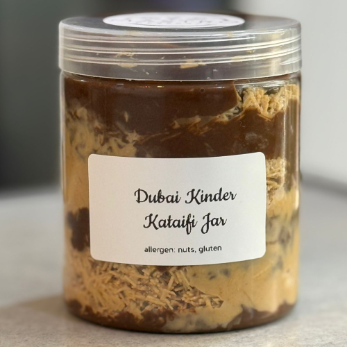 Chocolate Cake Nutella & Kinder Sauce In A Jar 